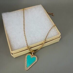 Nice and Bella Gold plated and Turquoise Heart Necklace
